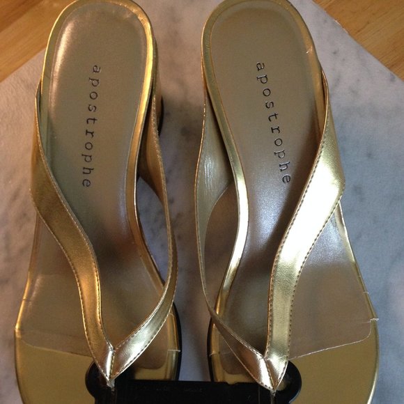 Apostrophe Shoes - Apostrophe Cork Wedge Sandals Size 6 NWOT